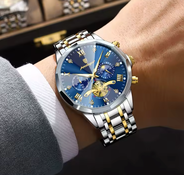 Montre Homme POEDAGAR – Chronographe Luxe Étanche